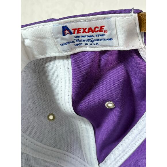 Vintage "the Bee" Purple Gray Men's Adjustable Hat/ Cap- Atexace Made in USA - Picture 5 of 5